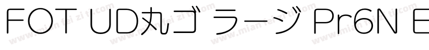 FOT UD丸ゴ ラージ Pr6N E字体转换